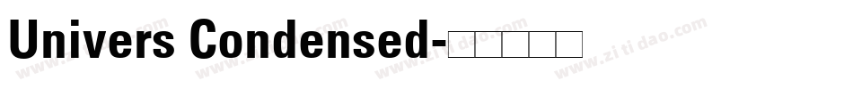 Univers Condensed字体转换